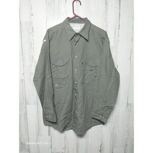 Fox Fire Sportswear Vented Long Sleeve Fishing Shirt Green Large